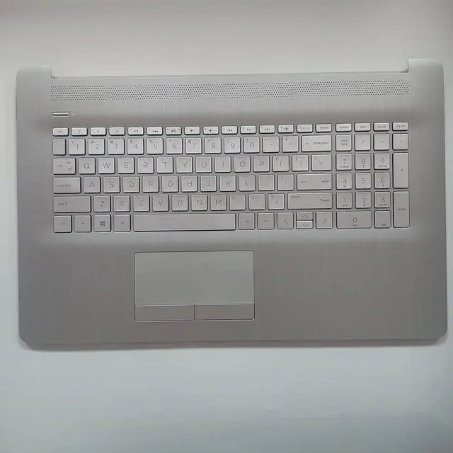 Alt view image 6 of 6 - Replacement for HP Pavilion17BY 17-by 17CA 17-CA Laptop Upper Case Palmrest Keyboard with Backlit Touchpad 2020 Year Assembly Part L92784-001 6070B1714503 Silver