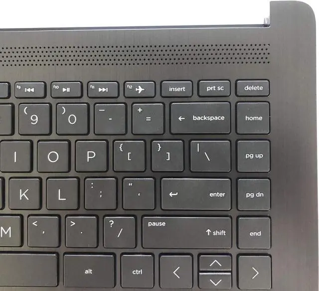 Alt view image 6 of 7 - Replacement for HP 14-cm 14T-cm 14Z-cm 14-CK 14-ck 14-cm 14-dg 14q-cs 14q-cy Laptop Upper Case Palmrest Keyboard Assembly Part L23241-001 L23491-001 6070B1306303 Top Cover Smoke Gray - OEM