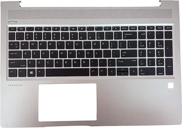 Main image of Replacement for HP Probook 450 455R G6 450 455 G7 Laptop Upper Case Palmrest Non-Backlit Keyboard Assembly Part L45091-001 Top Cover Silver - OEM