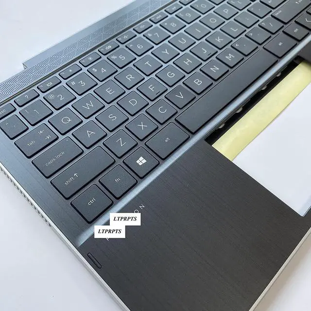 Alt view image 5 of 7 - Replacement for HP Pavilion X360 14 DW 14T-DW Laptop Upper Case Palmrest Keyboard Assembly Part L96526-001 L96524-001 6070B1744903 Gray - OEM