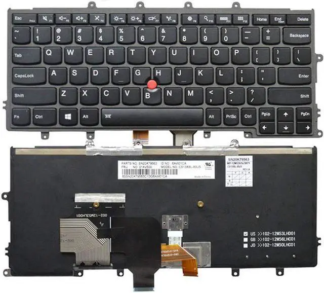 Main image of Genuine Laptop Replacement Keyboard for Lenovo Thinkpad X230S X240 X240S X240I X250 X250S X260 Laptop Keyboard 04Y0900 0C02291 04Y0938 0C44711 MP-12M33US-387W - OEM