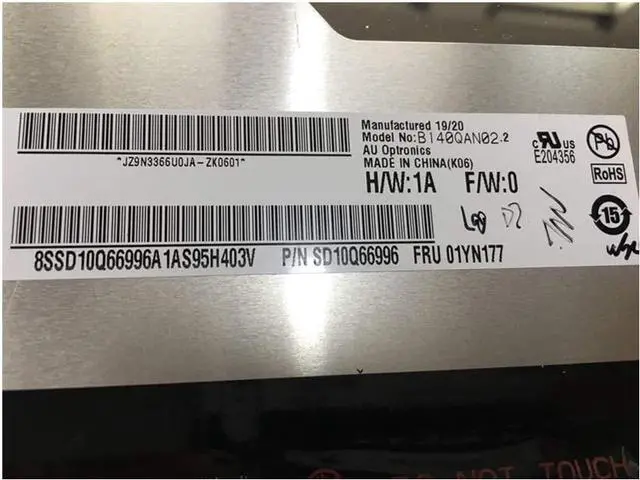 Alt view image 3 of 3 - Genuine New WQHD 2560x1440 Laptop LCD Module Digitizer Assembly for Lenovo Thinkpad X1 Yoga 4th Gen Touch Screen Display 01YN177 - OEM