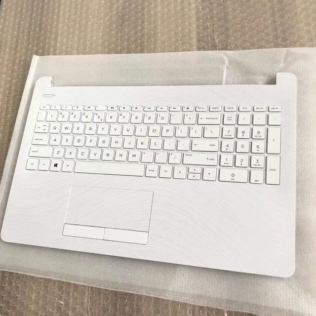 Alt view image 4 of 4 - Replacement for HP 15-BS 15T-BR 15Q-BU 15T-BS BW 15Z-BW 15-BS015DX Laptop Upper Case Palmrest Keyboard Touchpad Assembly Part AP204000E00 925009-001 925008-001 White - OEM