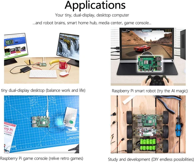 Alt view image 7 of 7 - Waveshare Accessory Compatible with Raspberry Pi 4 Model B 2GB RAM with Powerful Processor Faster Networking Support Dual 4K Output and Different Choice of RAM Comes with a Copper Heat Sink