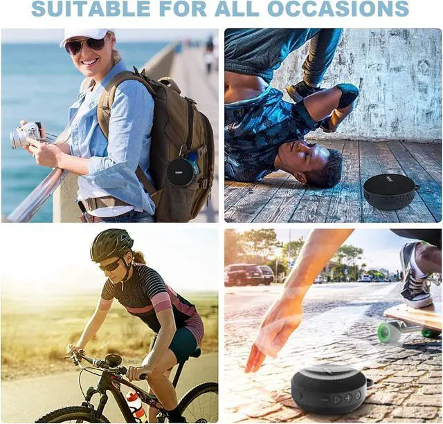 Alt view image 7 of 7 - Upgraded Compact Portable Bluetooth 5.0 Wireless Bike 5W/8W Stereo Speaker, IP67 Waterproof Outdoor &10h Play Time, Advanced Class D Amplifier & Built-in Weighty Bass (5W Speaker)
