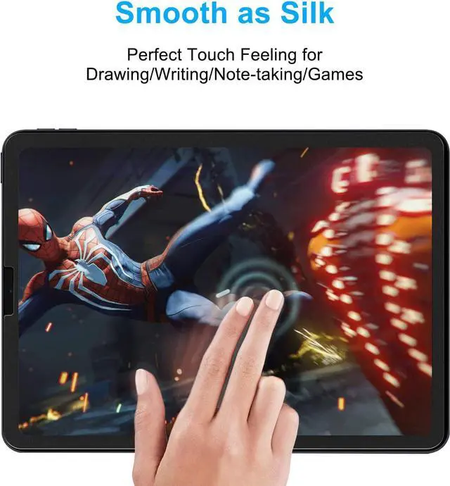 Alt view image 4 of 6 - [2 Pack Matte Glass Screen Protector Compatible with iPad Pro 11 2022/iPad Air 5 2022/iPad Air 4th Generation 10.9" [Install Frame] Bubble Free/Anti Glare/Fingerprint Free/Face ID Compatible