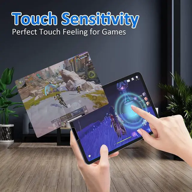 Alt view image 3 of 7 - [2 Pack Matte Glass Screen Protector Compatible with iPad Air 5th Generation 2022 10.9 inch, [Install Frame] Anti Glare/Fingerprint Free/Bubble Free/9H Tempered Glass iPad Air 5