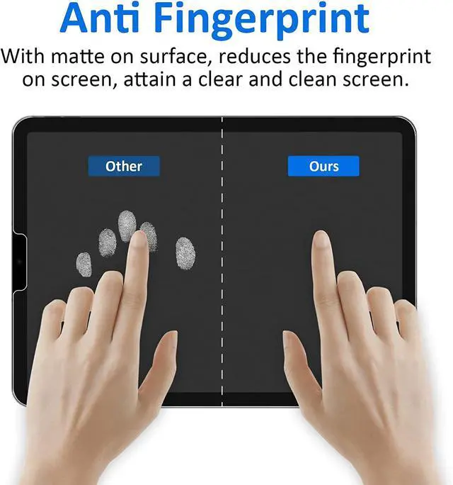 Alt view image 6 of 7 - [2 Pack Matte Glass Screen Protector Compatible with iPad Air 5th Generation 2022 10.9 inch, [Install Frame] Anti Glare/Fingerprint Free/Bubble Free/9H Tempered Glass iPad Air 5