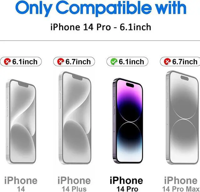 Alt view image 2 of 7 - [2 Pack] Matte Glass Screen Protector Designed for iPhone 14 Pro, Dynamic Island Compatible/Install Frame/Bubble Free/Anti-Glare, 9H Tempered Glass Clear for iPhone 14 Pro 2022 6.1inch