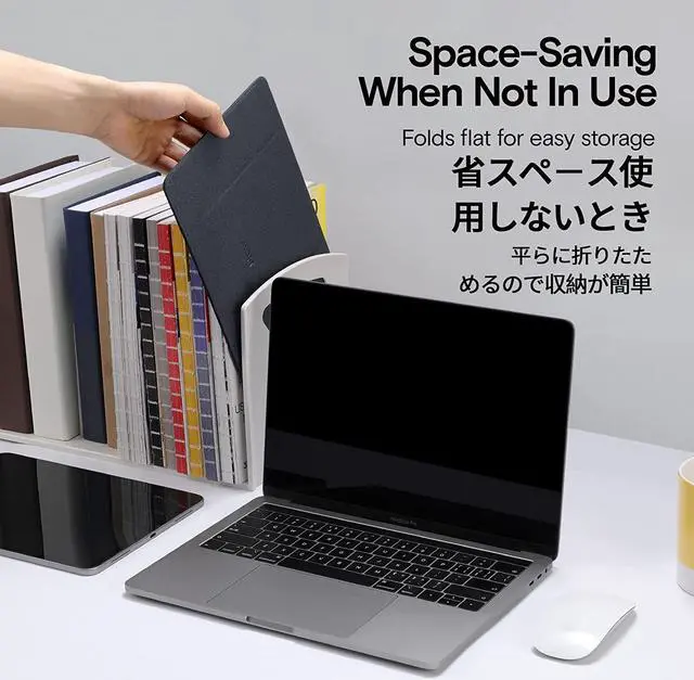 Alt view image 7 of 7 - MOFT Invisible Laptop Stand, Lightweight Non-Adhesive 2-Height, Easy Switch Between Devices Computer Desk Stand Fits All Laptops up to 17\u201d