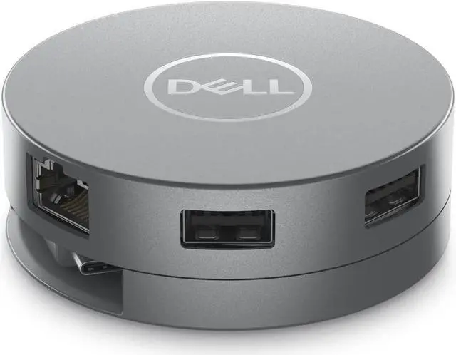 Alt view image 3 of 7 - Dell DA305 Mobile Adapter Dockingstation 2xUSB3.1/HDMI/VGA/DisplayPort/USB-C/Ethernet passiv Grey