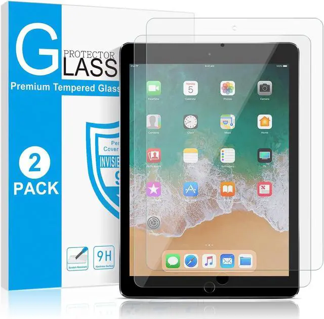Main image of [2 Pack] IPad 6th Generation iPad 9.7" inch (2018/2017) / iPad Pro 9.7 / iPad Air/iPad Air 2 Screen Protector Glass,SMAPP Tempered Glass Screen Protector - Apple Pencil Compatible/Scratch Resistant