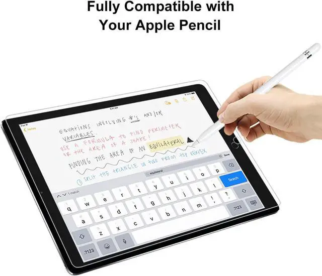 Alt view image 6 of 7 - [2 Pack] IPad 6th Generation iPad 9.7" inch (2018/2017) / iPad Pro 9.7 / iPad Air/iPad Air 2 Screen Protector Glass,SMAPP Tempered Glass Screen Protector - Apple Pencil Compatible/Scratch Resistant