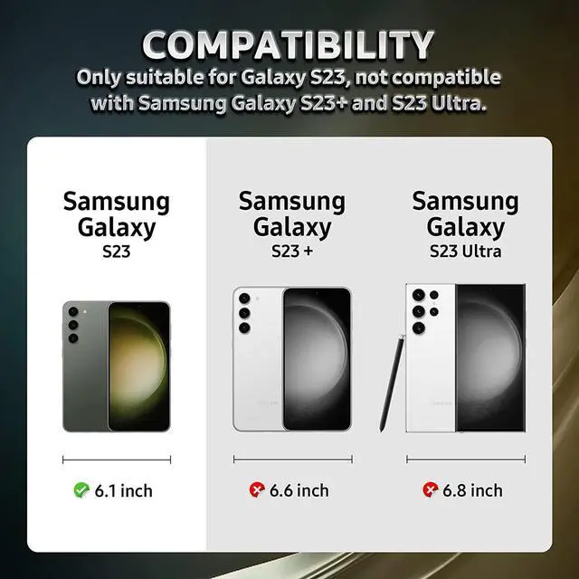 Alt view image 4 of 7 - 2 Pack Matte Screen Protector Designed for Samsung Galaxy S23 5G/Anti Glare/Fingerprint Compatible/No Bubble/Installation Frame/Smooth as Silk/Tempered Glass Compatible with Galaxy S23 6.1inch