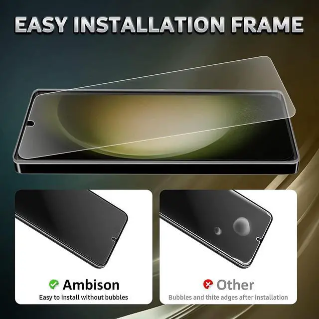 Alt view image 5 of 7 - 2 Pack Matte Screen Protector Designed for Samsung Galaxy S23 5G/Anti Glare/Fingerprint Compatible/No Bubble/Installation Frame/Smooth as Silk/Tempered Glass Compatible with Galaxy S23 6.1inch