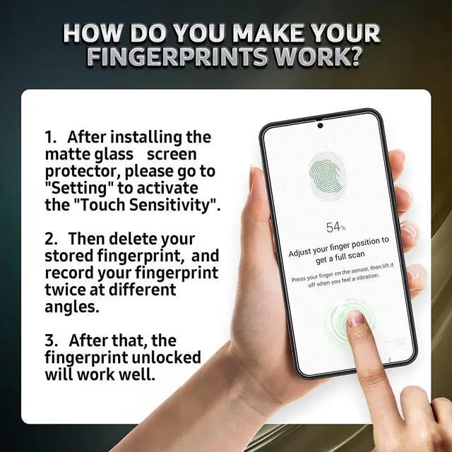 Alt view image 6 of 7 - 2 Pack Matte Screen Protector Designed for Samsung Galaxy S23 5G/Anti Glare/Fingerprint Compatible/No Bubble/Installation Frame/Smooth as Silk/Tempered Glass Compatible with Galaxy S23 6.1inch