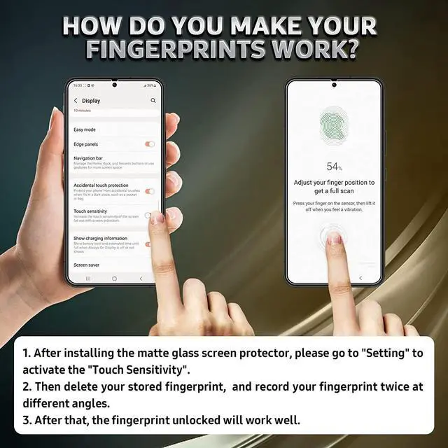 Alt view image 7 of 7 - 2 Pack Matte Screen Protector Designed for Samsung Galaxy S23 5G/Anti Glare/Fingerprint Compatible/No Bubble/Installation Frame/Smooth as Silk/Tempered Glass Compatible with Galaxy S23 6.1inch