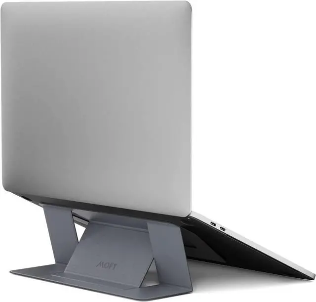 Main image of MOFT Invisible Slim Laptop Stand, Adhesive and Reusable, Adjustable Perfect Viewing Angles, Compatible with Laptops Up to 15.6", Grey