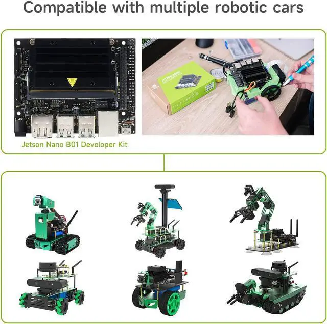 Alt view image 6 of 7 - Yahboom AI Robot Jetsbot with NVIDIA Jetson Nano B01 Official Development Board