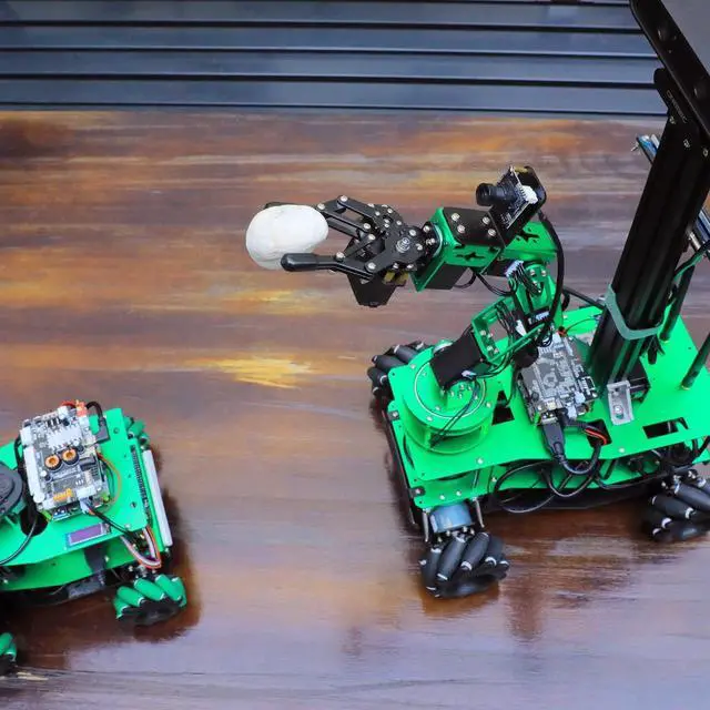 Alt view image 3 of 7 - Yahboom Rosmaster X3 Plus Programmable ROS Robot with Jetson Xavier Nx Sub Developer Board Visual Grab with 6-Dof Moveit Robotic Arm Kit for Adults