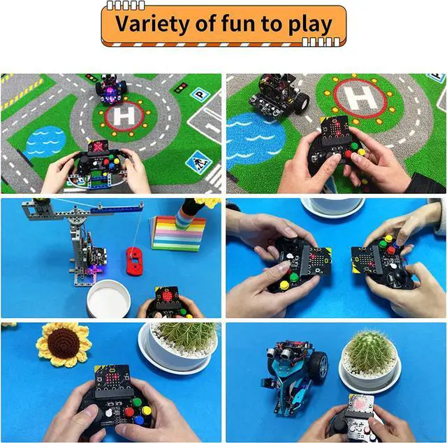 Alt view image 2 of 7 - Yahboom Micro Bit Robotic Control Handle Game Joystick STEM Education Graphic Compatible with Micro:bit V2 V1.5 for Kids (Without Microbit) (Handle Without microbit v2)