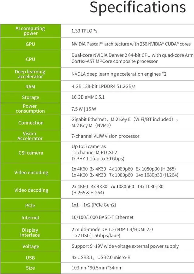 Alt view image 2 of 7 - Yahboom Jetson TX2 NX Development Kit,N-VIDIA TX2 Xavier NX Core Board Module, 2.5 Times The Performance of Jetson Nano