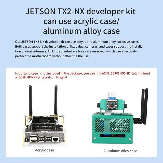 Alt view image 6 of 7 - Yahboom Jetson TX2 NX Development Kit,N-VIDIA TX2 Xavier NX Core Board Module, 2.5 Times The Performance of Jetson Nano