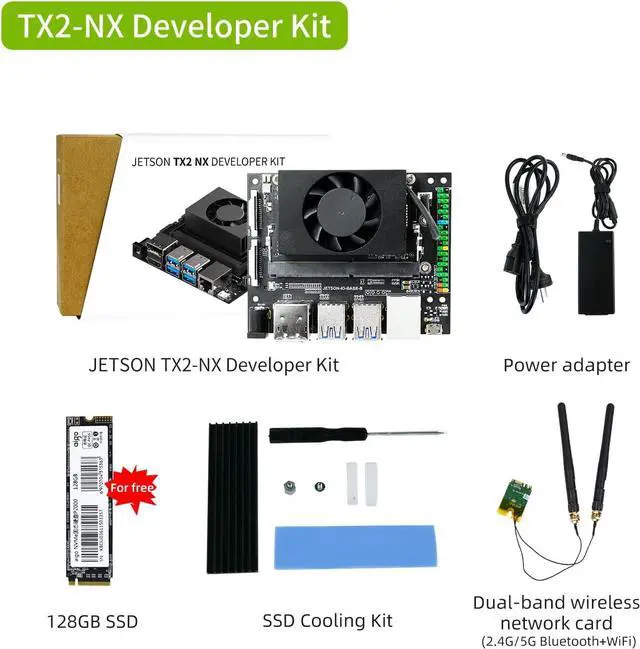 Alt view image 7 of 7 - Yahboom Jetson TX2 NX Development Kit,N-VIDIA TX2 Xavier NX Core Board Module, 2.5 Times The Performance of Jetson Nano