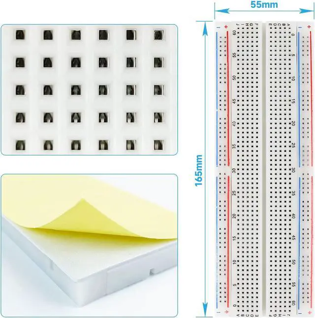 Alt view image 4 of 7 - Yahboom Breadboard Dupont Wire Multicolored Jumper Wires 40pin M-F, 40pin M-M, 40pin F-F, 3PCS 830 Point Solderless Prototype PCB Board for Arduino Raspberry Pi Electronic Project