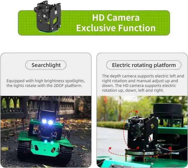 Alt view image 5 of 7 - Yahboom Jetson Nano Robotic for Adults Tracked Tank with Robotic Arm Programmable AI ROS