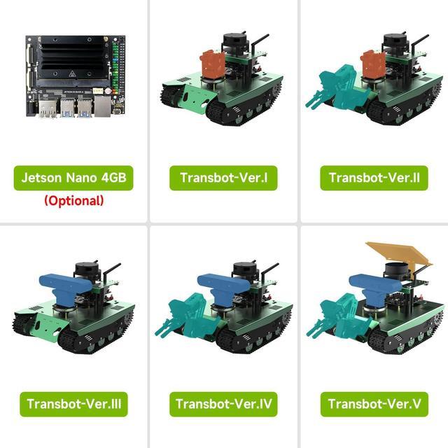 Alt view image 2 of 7 - Yahboom Jetson Nano AI Robotic Kit with Silan A1 Radar ROS Smart Tank Car DIY Robot Arm Kit for Adults SLAM Build Maps, Autonomous Navigation, 7-inch Touch Screen & Depth Camera Optional
