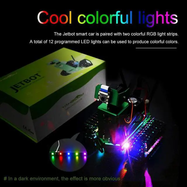 Alt view image 7 of 7 - Yahboom Jetson Nano Robotic Developer Kit AI Smart Robot for Adults Camera Programmable Electronics Project for 4GB Autopilot Object Tracking Face Color Recognition (with Jetson Nano 4GB SUB)