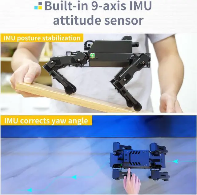 Alt view image 7 of 7 - Yahboom Raspberry Pi Robot Dog Quadruped 12-DOF AI Visual Recognition Interaction DOGZILLA S1 Electronic Building Kits for Teens Adults