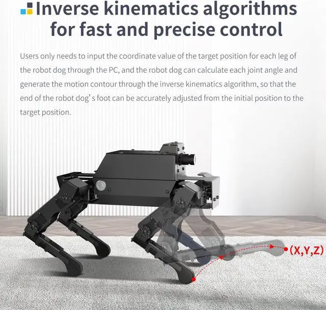 Alt view image 6 of 7 - Yahboom Raspberry Pi Robot Dog Quadruped 12-DOF AI Visual Recognition Interaction DOGZILLA S1 Electronic Building Kits for Teens Adults