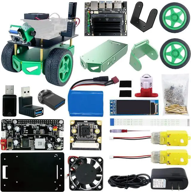 Alt view image 6 of 7 - Yahboom Jetson Nano 2GB/4GB Robotic Jetbot Mini AI Programmable Python Robot Kit ROS Starter for University (4GB Ver Jetbot Mini with Nano 4GB SUB)