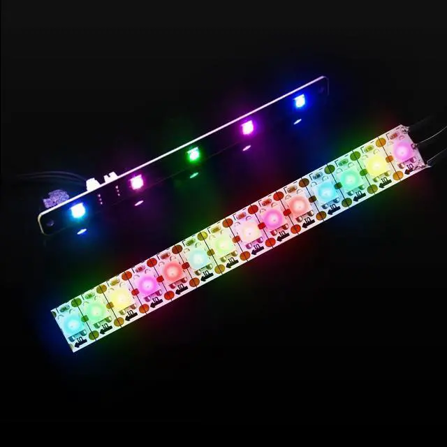 Alt view image 2 of 7 - Yahboom LED Strip Light Programmable WS2812 DC 5V PH2.0 RGB Full Color-Driven Compatible with Raspberry Pi Pico Arduino Microbit STM32 ESP32 5 Bit 4PCS 14 Bit 2PCS