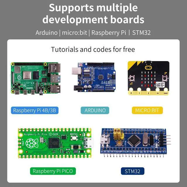 Alt view image 5 of 7 - Yahboom LED Strip Light Programmable WS2812 DC 5V PH2.0 RGB Full Color-Driven Compatible with Raspberry Pi Pico Arduino Microbit STM32 ESP32 5 Bit 4PCS 14 Bit 2PCS