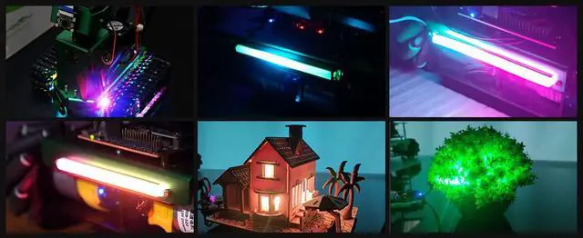 Alt view image 7 of 7 - Yahboom LED Strip Light Programmable WS2812 DC 5V PH2.0 RGB Full Color-Driven Compatible with Raspberry Pi Pico Arduino Microbit STM32 ESP32 5 Bit 4PCS 14 Bit 2PCS