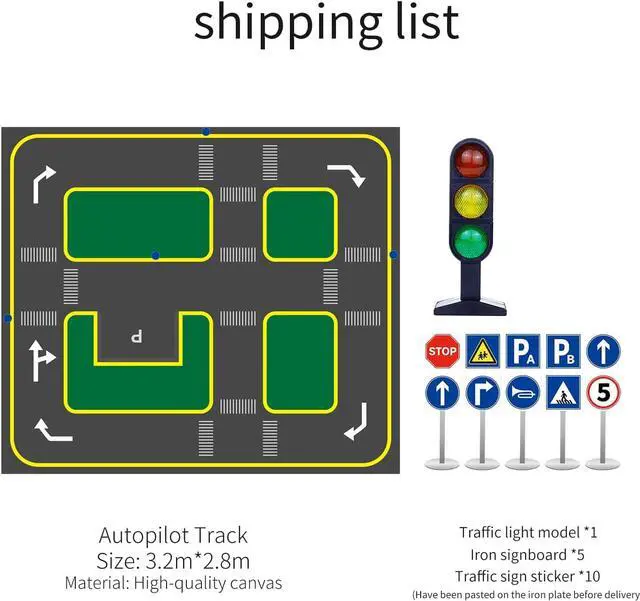 Alt view image 2 of 7 - Autopilot Curve Map Runway Model Training for Robot AI Visual Recognition Track for Competition\Unmanned Driving(125 X 110in)