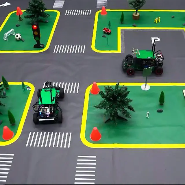 Alt view image 6 of 7 - Autopilot Curve Map Runway Model Training for Robot AI Visual Recognition Track for Competition\Unmanned Driving(125 X 110in)