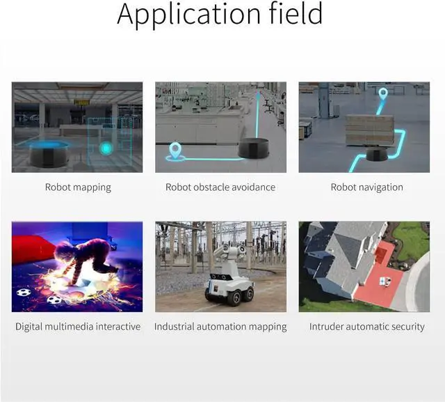Alt view image 5 of 7 - Yahboom LIDAR Sensor Scanner TOF Ranging 12Hz Scanning Frequency 360°30M Scanning Radius 0.13°Angular Resolution Anti-Glare YDLIDAR 4ROS for Obstacle Avoidance and Navigation of Robots