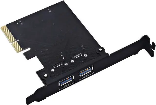 Alt view image 3 of 6 - TOTOVIN PCI-E PCI Express to USB 3.1 Gen 2 (10 Gbps) Type A+Type C Expansion Card Asmedia Chipset for Windows 7/8/8.1/10/Linux Kernel (Type A+Type C)