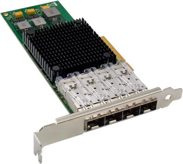 Alt view image 2 of 7 - 10Gb PCI-e 3.0 X8 NIC Network Card,Quad- SFP+ Port, with Broadcom BCM57840 Controller, PCI Express Ethernet LAN Adapter Support Windows Server/Linux/VMware