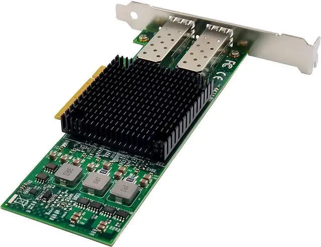 Alt view image 4 of 7 - Dual-SFP+ Port 10Gb PCI-e 3.0 X8 NIC Network Card with Broadcom BCM57810 Controller, PCI Express Ethernet LAN Adapter Support Windows Server/Linux/VMware