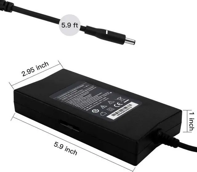 Alt view image 3 of 7 - 130W 19.5V 6.7A Tip 4.5mm AC Adapter Charger for Dell Precision M3800 5510 5520 5530 XPS 15 9530 9550 9560 9570 Laptop P/N: DA130PM130 HA130PM130 6TTY6 0RN7NW 0V363H 332-1892 ADP-130EB BA