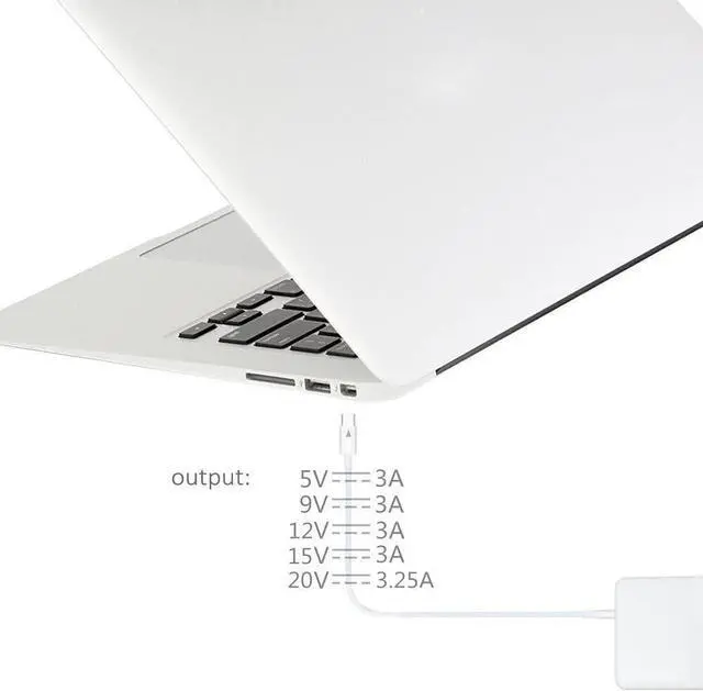 Alt view image 3 of 6 - USB C Type-C AC Charger for Dell LA65NM170, DA30NM150, LA45NM150, 02YKOF, Dell XPS 12 9250, Dell Latitude 11 5175, Latitude 12 7275, Latitude 13 7370, Latitude 14 5480 65W Type C Power Supply Adapter