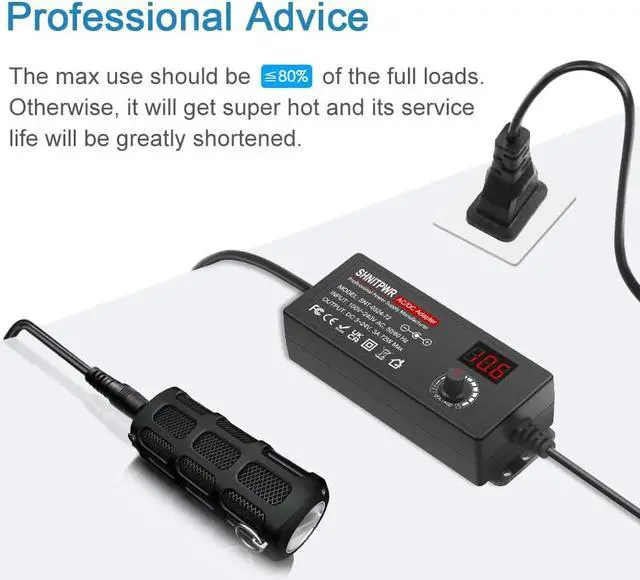 Alt view image 6 of 7 - 3V ~ 24V 3A 72W Power Supply Adjustable DC 3V 5V 6V 9V 12V 15V 16V 18V 19V 20V 24V Variable Universal AC/DC Adapter 100V-240V AC to DC Converter with 14 Tips 5.5x2.5mm 4.0x1.7mm 3.5x1.35mm - OEM