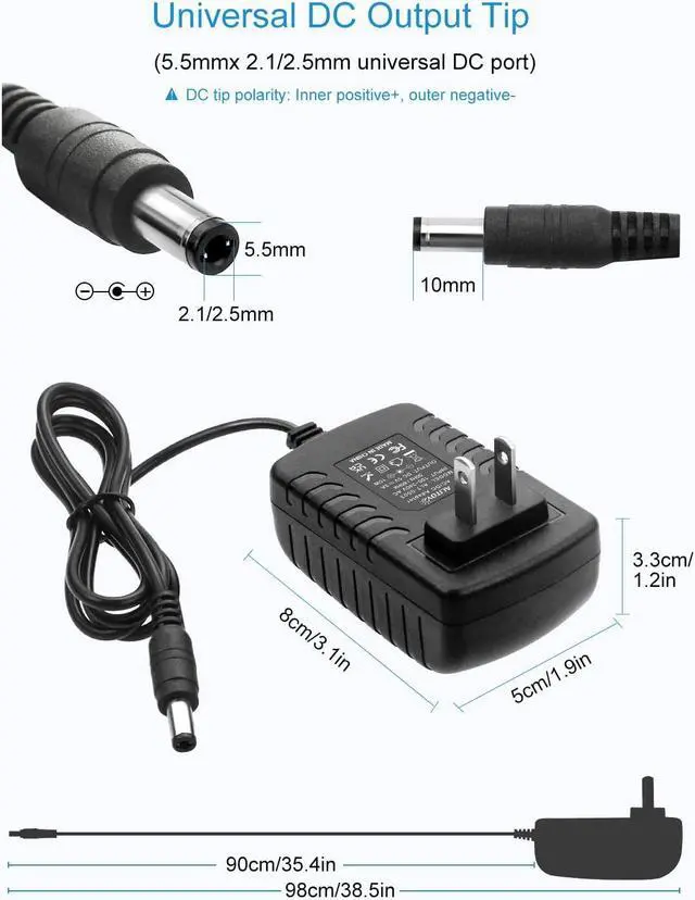 Alt view image 2 of 7 - 5V 3A 15W AC 100V~240V to DC Power Supply Adapter Converter 5.5X 2.5mm 5.5x2.1mm Plug for WS2812B WS2811 WS2801 SK6812 LED Pixel Strip Light CCTV Camera Security System - OEM