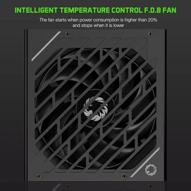 Alt view image 5 of 6 - GAMEMAX Rampage Series 850W PCIe 5.0 80 Plus Gold Certified Fully Modular Power Supply, 135mm F.D.B Fan, 105°C Japanese Caps, 10 Year Warranty, GX850, Black - OEM