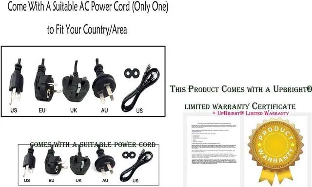 Alt view image 4 of 4 - 15V AC/DC Adapter Compatible with Polk Audio FR1 Soundbar DN006087 DSB1 Sound Bar Surroundbar ZM 1520 ZM1520-A ZM1520A AM1520 A AM152017544 Speaker Simsukian SK03G-1500250U 15VDC Power Supply - OEM